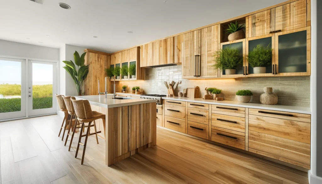 Top Kitchen Cabinetry Styles in Southeast Florida 4 A modern kitchen in Southeast Florida featuring sustainable cabinetry